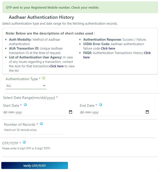 How to Check Your Aadhaar Authentication History?