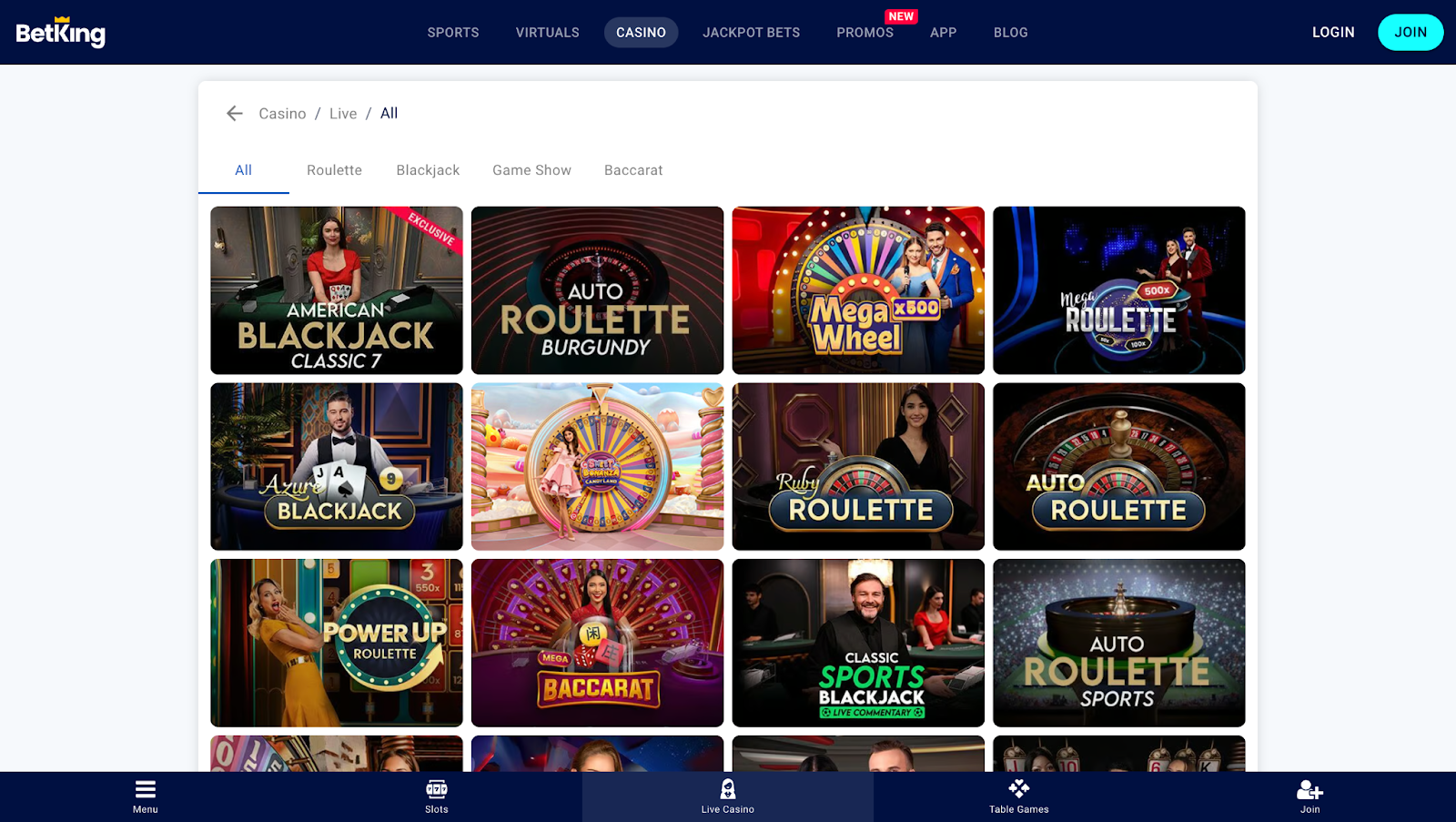 BetKing Live Casino