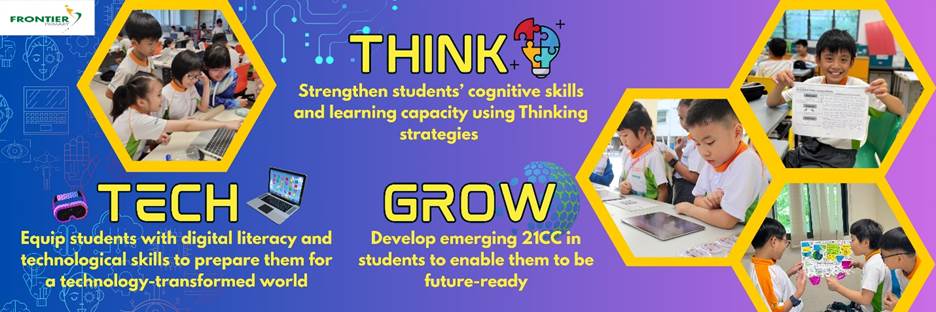 A poster with text and images of a child and a child
<p>AI-generated content may be incorrect." width="624" height="208" style="margin-left:0px;margin-top:0px;"></p></div>
<p></p>
<p>Thinking Silhouette is a customised thinking model that helps the school
realise its vision of developing our students into ‘Confident Thinkers’.
The visible thinking routines from Harvard Project Zero have been adopted
in Thinking Silhouette. These routines include a set of guiding questions
for our students to frame their thinking process and sharpen their thinking
skills. The application of the thinking routines is carried out consistently
across different curriculum subjects and during co-curricular activities
such as Interdisciplinary Project Work.</p>
<p></p>
<p></p>
<table style=