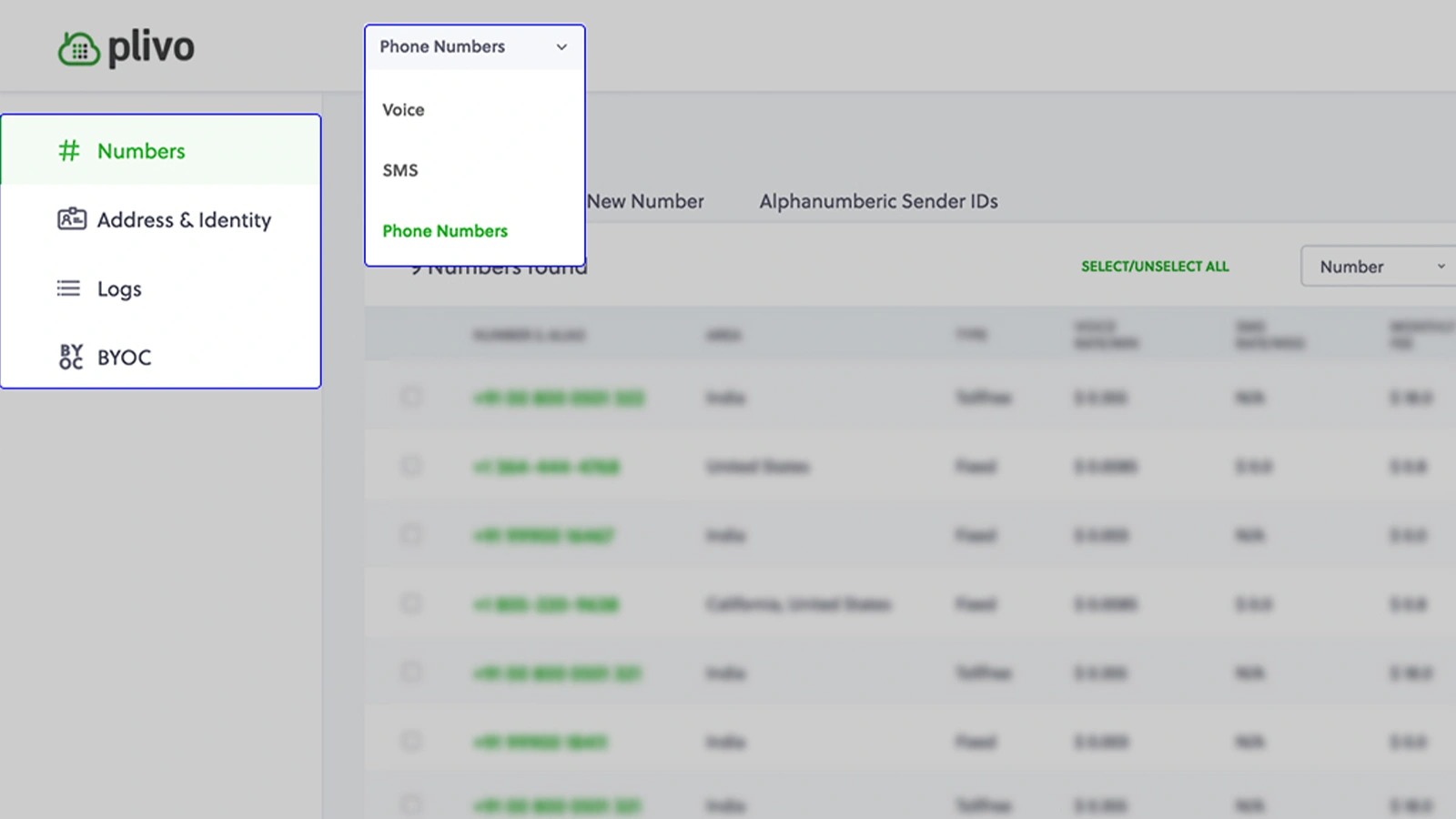 plivo dashboard