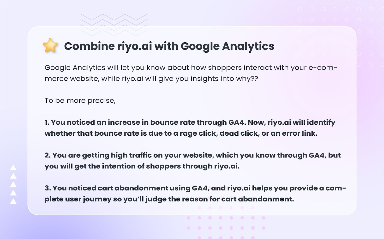 Combine riyo.ai with Google Analytics