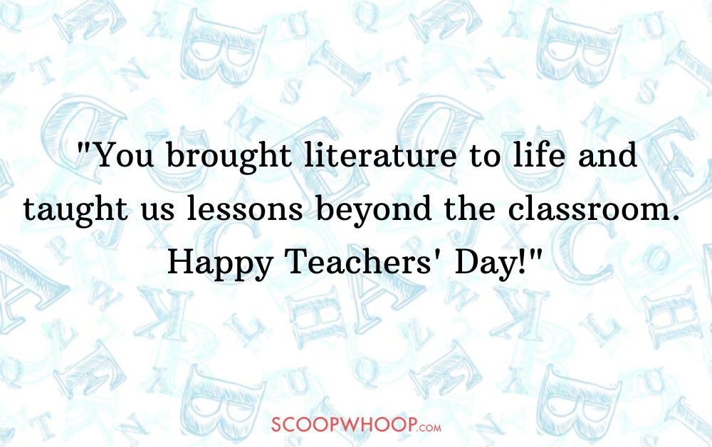 teachers day wishes for english teacher