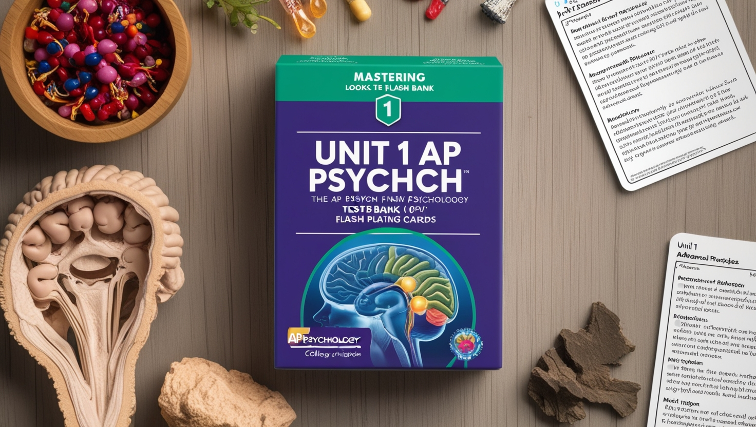 ﻿Mastering Unit 1 AP Psych Test Bank Flash Cards