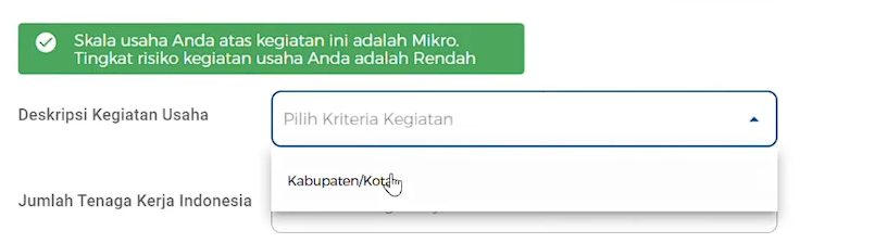 data usaha di OSS