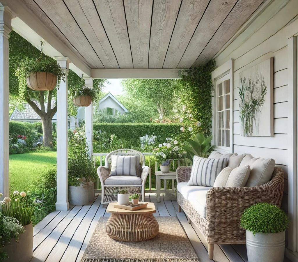 Whitewashed Wood Ceiling