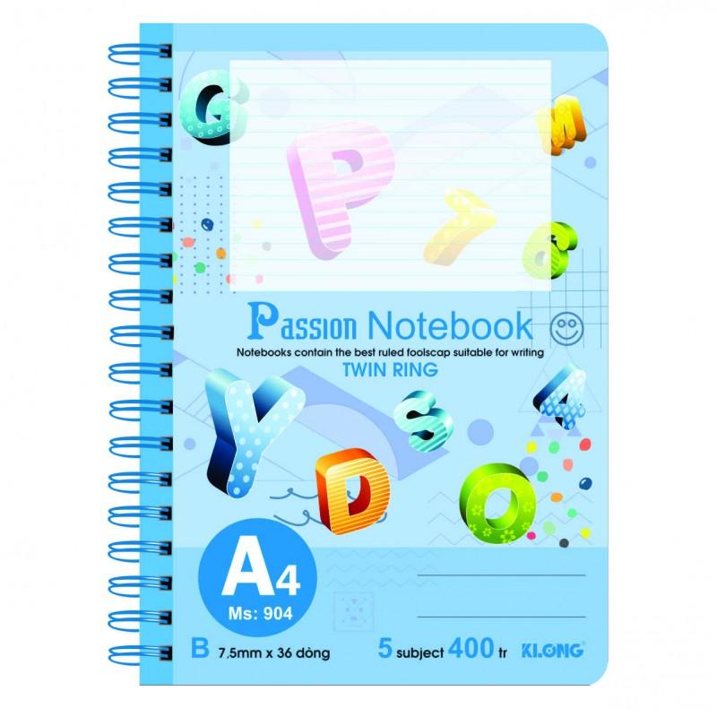 A blue notebook with letters on it

Description automatically generated
