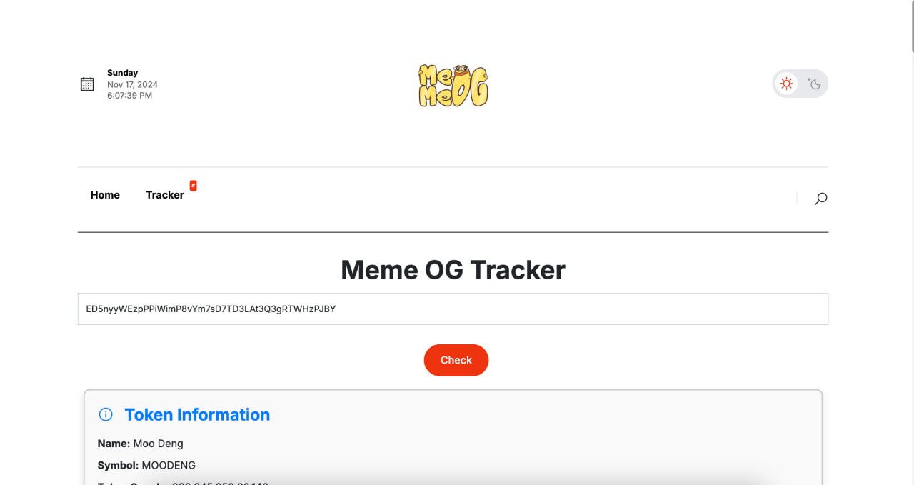 meme OG Tracker