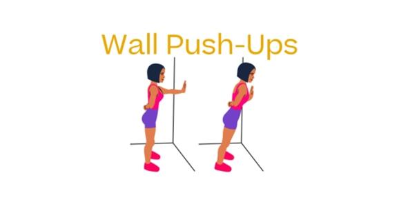 How to do Wall push-ups step by step