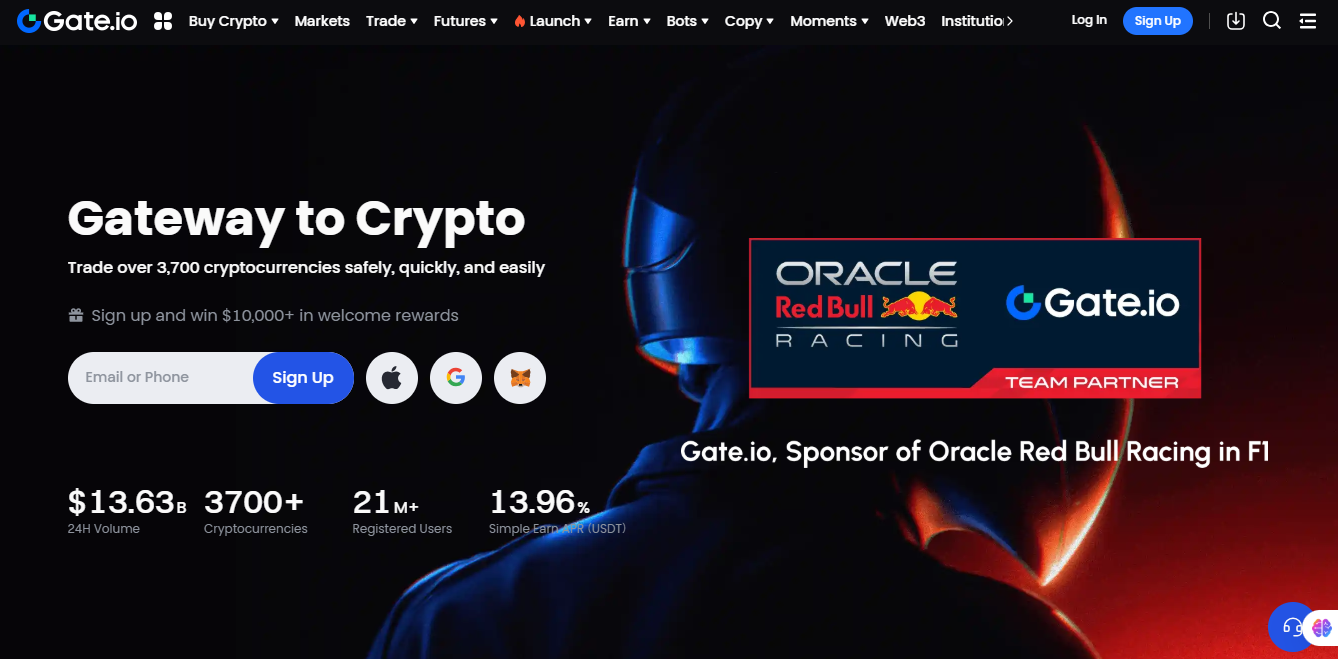 Gate.io homepage
