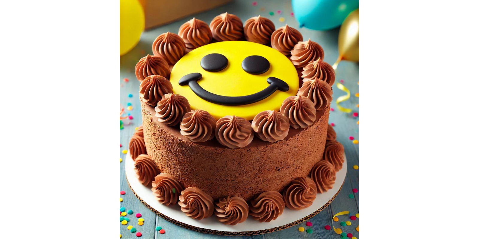 Chocolate Smiley Cake Design