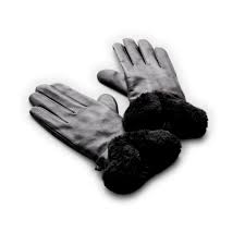 Leather Glove Fur Cuff