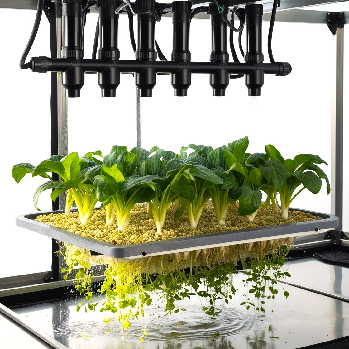 Aeroponics system maintenance and cleaning