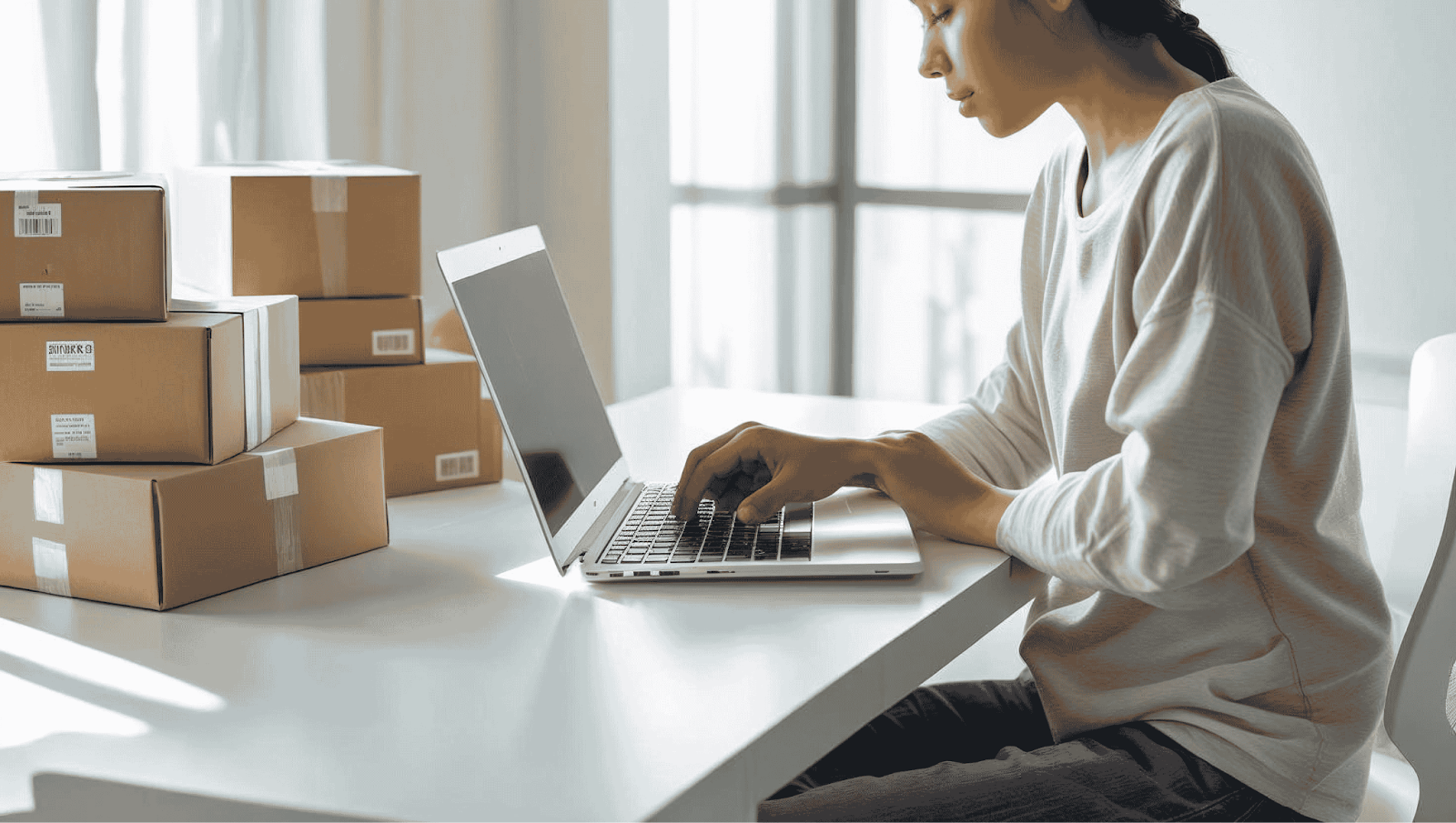 Tracking TNT Express number online via laptop