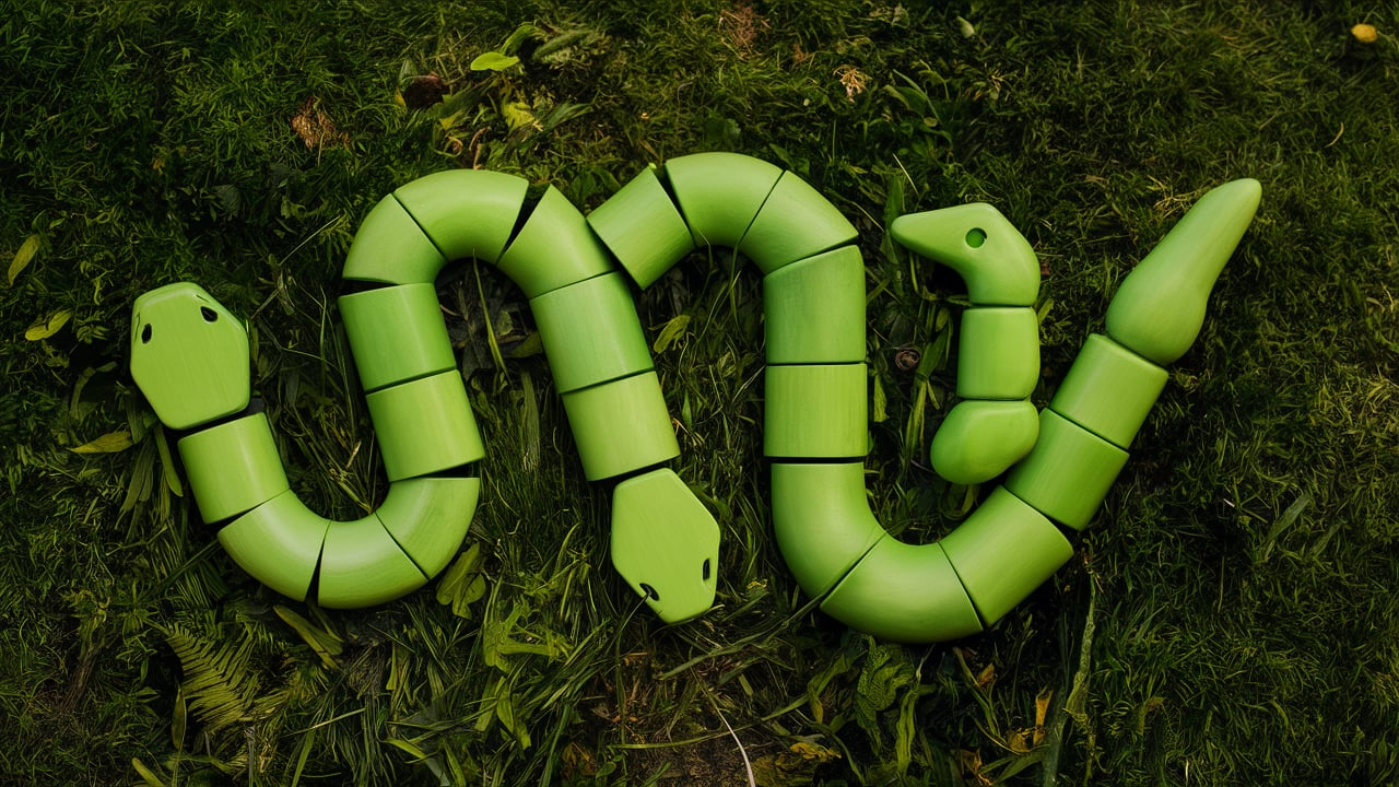 Green Jointed Snake Toy