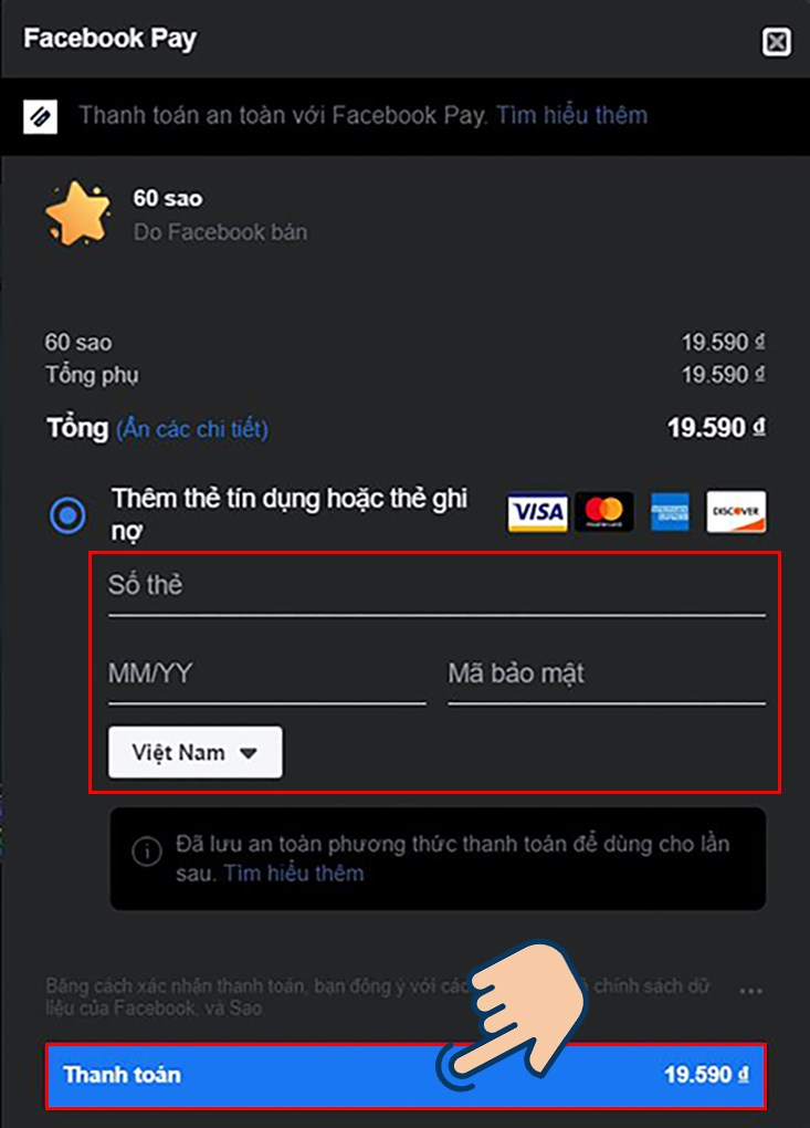 Tặng Sao Trên Facebook