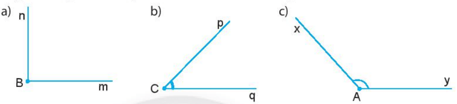 BÀI 7: SỐ ĐO GÓC. CÁC GÓC ĐẶC BIỆT1. Thước đo góc2. Cách đo góc. Số đo gócBài 1: Dùng thước đo góc, xác định số đo của góc xOy cho trước.- Bước 1: Ta đặt thước đo góc sao cho tâm của thước trùng với đỉnh O của góc.- Bước 2: Xoay thước sao cho một cạnh của góc (chẳng hạn, cạnh Oy) đi qua vạch 0 của thước và thước chồng lên phần trong của góc như Hình 2.- Bước 3: Xác định xem cạnh còn lại của góc (cạnh Ox) đi qua vạch chỉ số nào trên thước đo góc, ta sẽ được số đo của góc đó.Giải nhanh:Góc xOy = 130oBài 2: Cho góc xOy như hình vẽ. Em hãy dùng thước đo góc đo góc xOy.Giải nhanh:Góc xOy = 45*Bài 3:– Mỗi góc trong Hình 3 có số đo là bao nhiêu?- Dùng thước đo góc để xác định số đo các góc trong Hình 4.Giải nhanh:- Mỗi góc trong Hình 2 có số đo là:a) 40∘                    b) 135∘c) 90∘                    d) 180∘- Số đo của các góc trong Hình 4: HS thực hành đo4. Các góc đặc biệtBài 1: Hãy đo các góc dưới đây và so sánh số đo của chúng với 90°.Giải nhanh:a) nBm = 90∘b) pCq < 90∘c) xAy > 90∘5. Bài tập