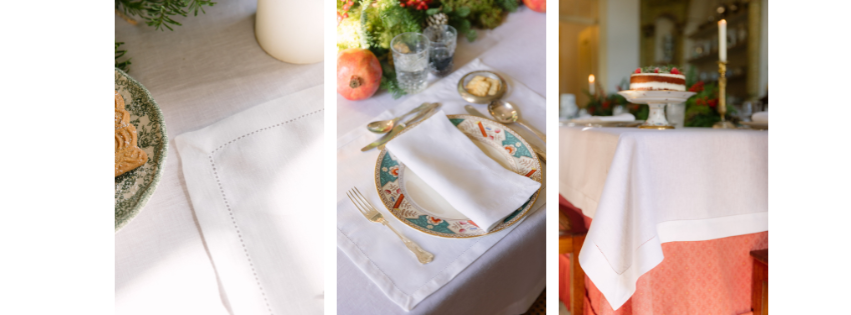 Mafra é agora roupa de mesa em 100% linho: perfeito para a época festiva