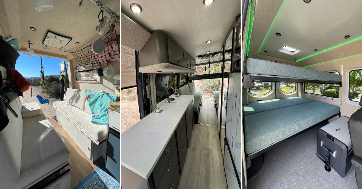 different layouts of a sprinter van 