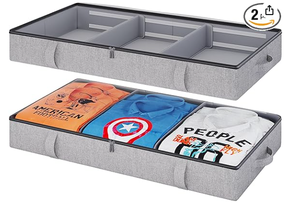 Under bed storage organizers