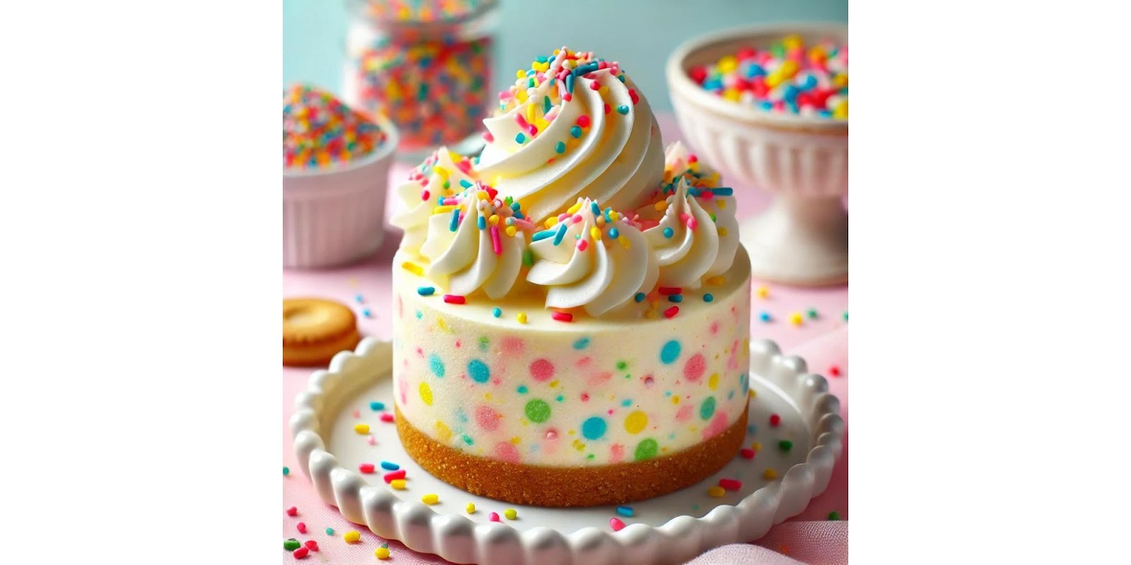 Mini Funfetti Cheesecakes