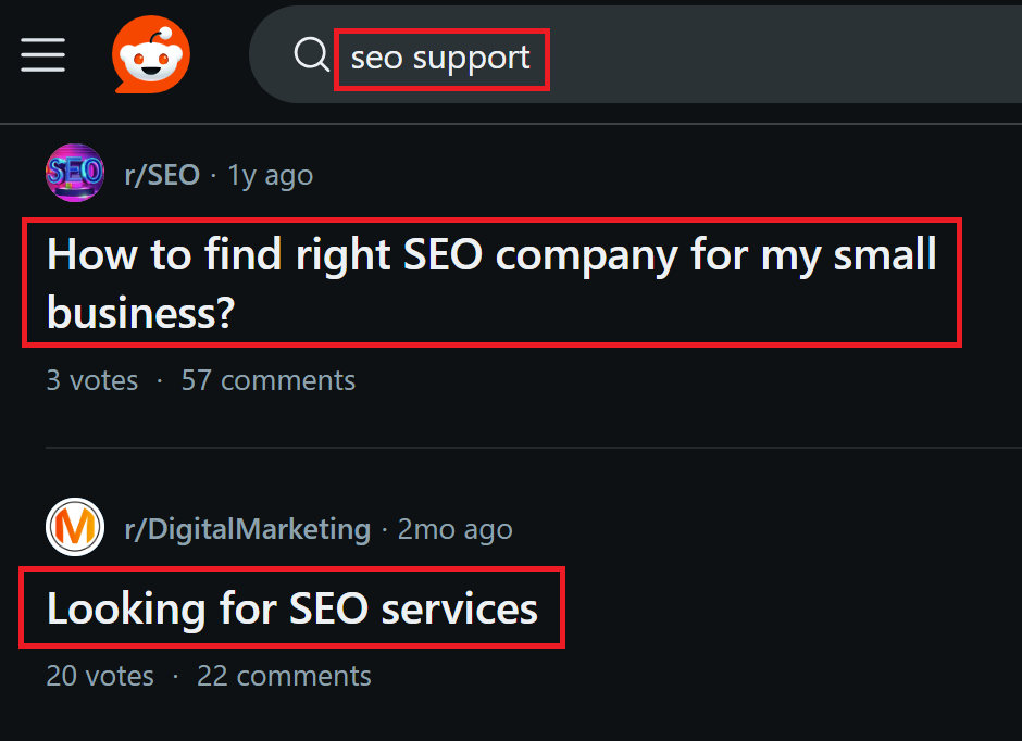 Find drop servicing clients with Reddit