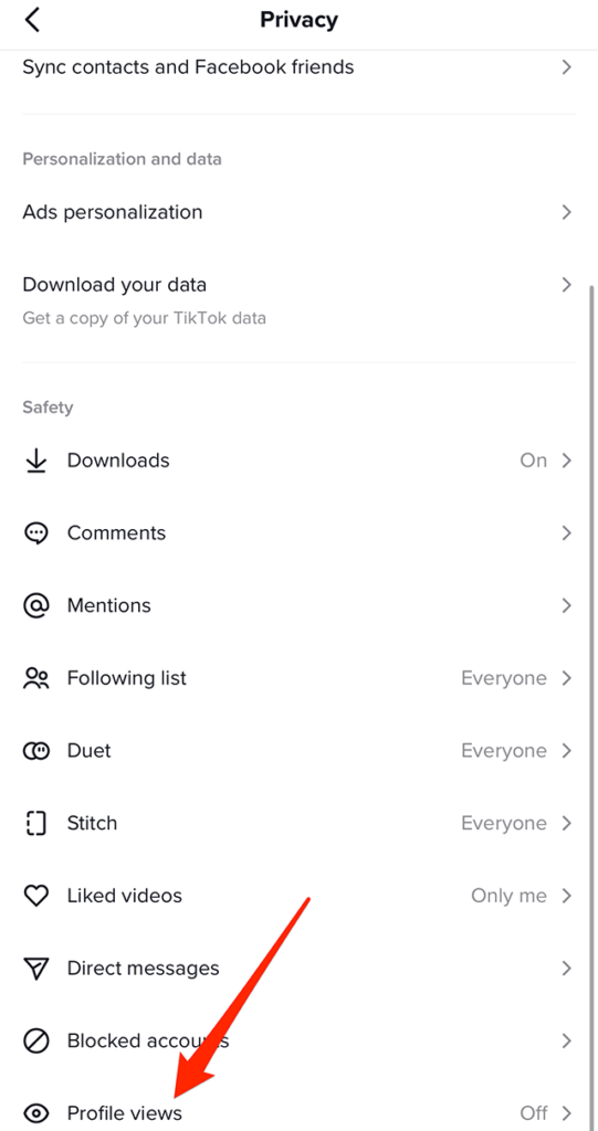 How to Turn on Profile Views on Tiktok  