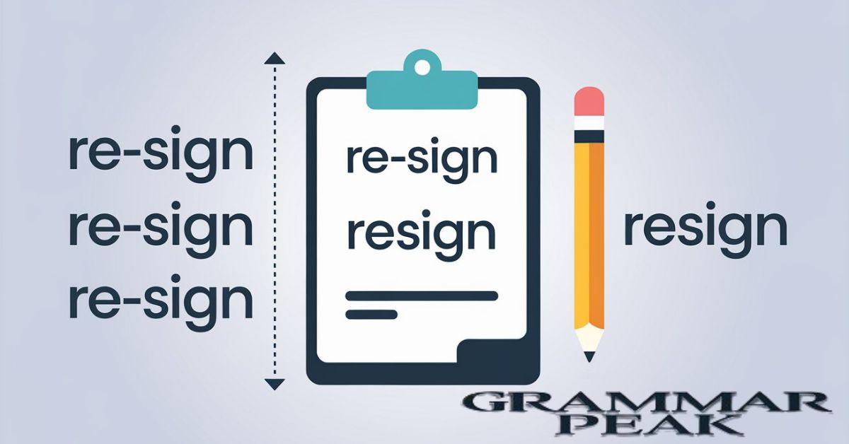 Synonyms for “Re-sign” and “Resign”