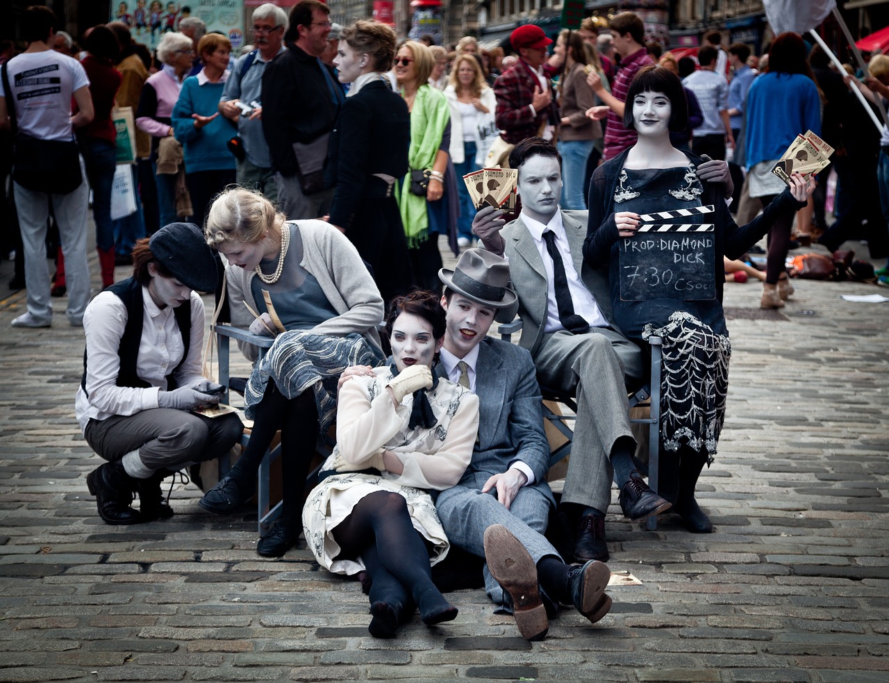 Street performers at the Edinburgh Fringe Festival