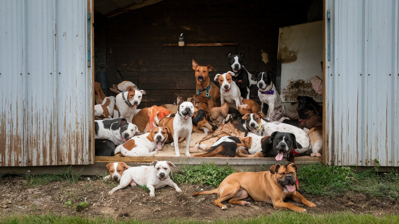 175 dogs rescue from hoarders in Mississippi 2011