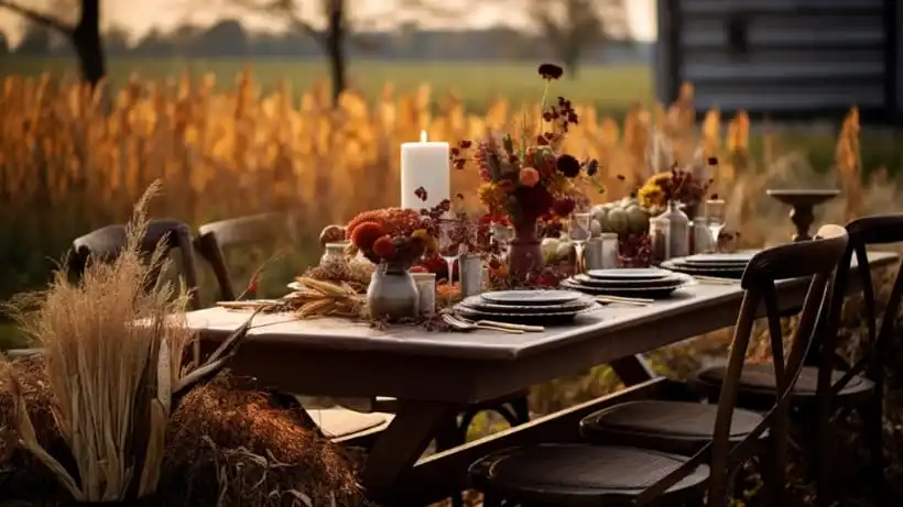 Ready for lunch in the outdoors of Fall