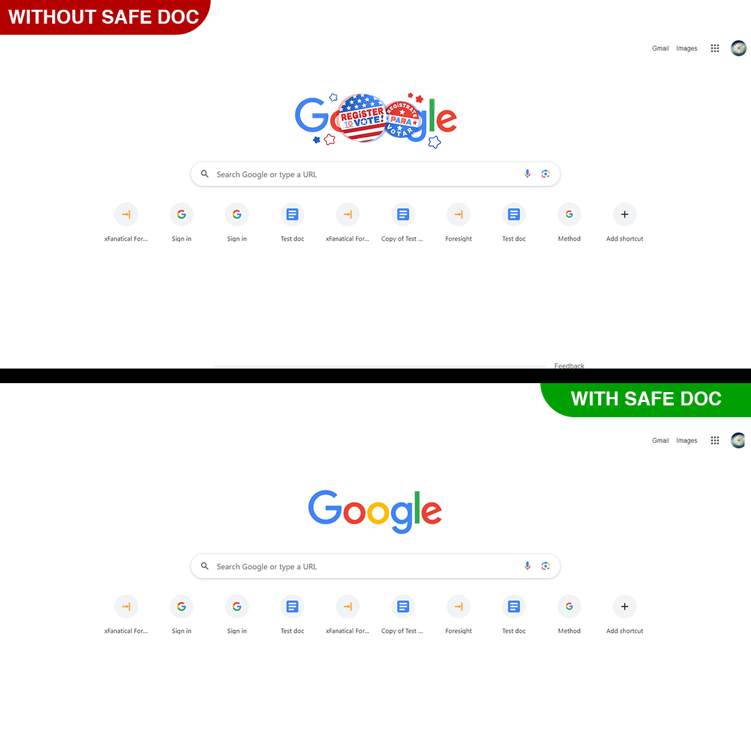 Block Google Doodles using Safe Doc