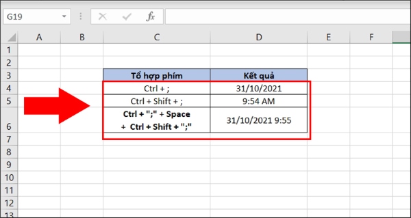 định dạng ngày tháng trong excel