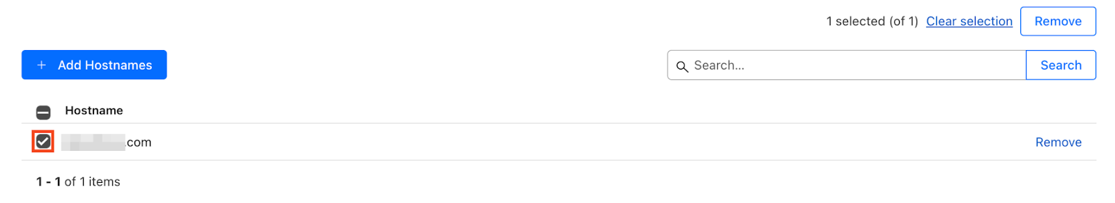 Select your hostname