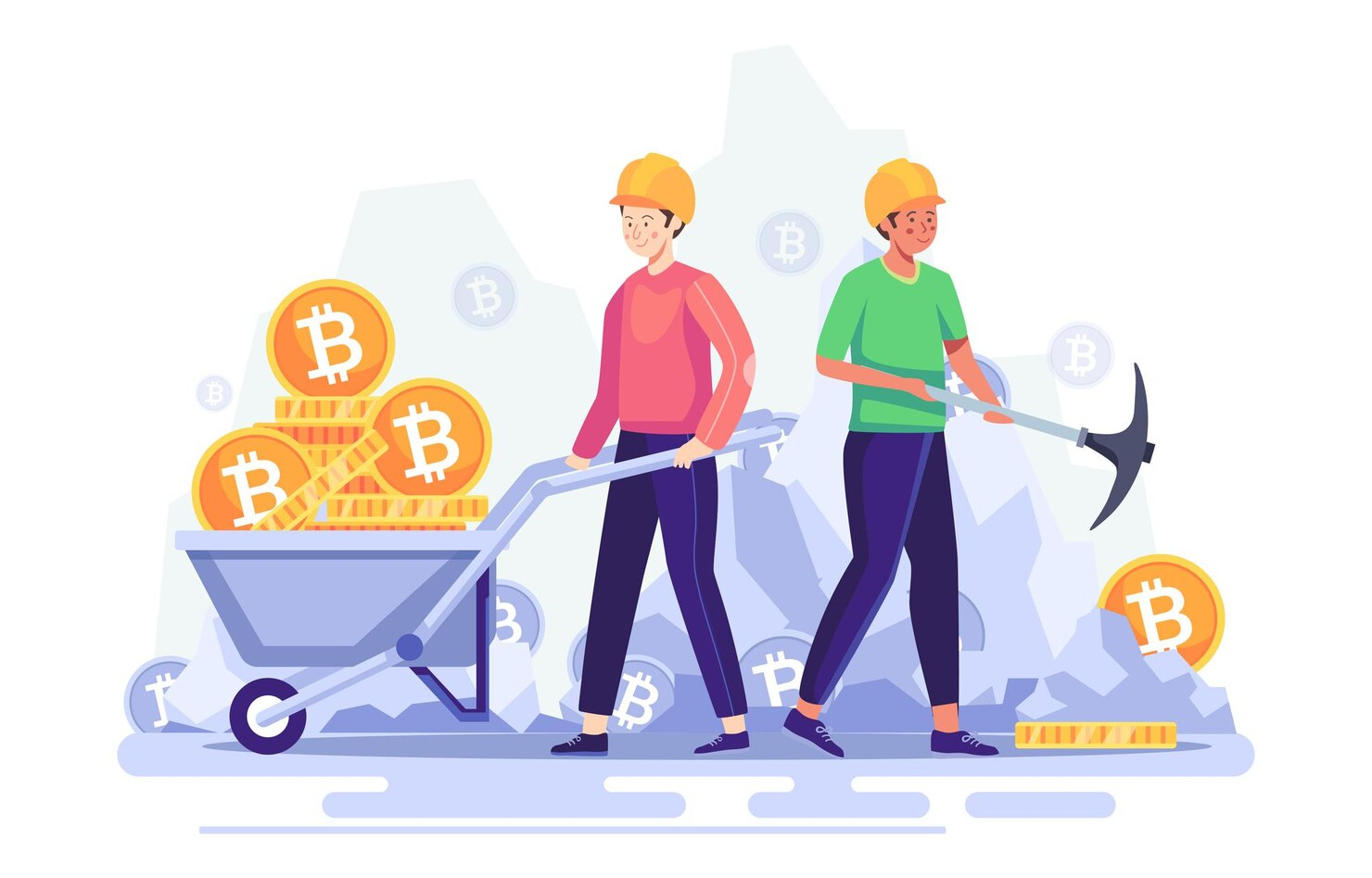 crypto miners harvesting some tokens