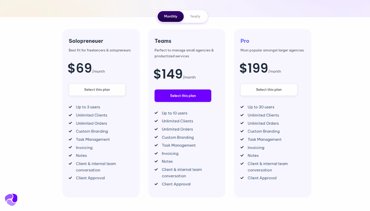 Agency Handy Pricing