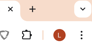Top right corner of Chrome with the user icon