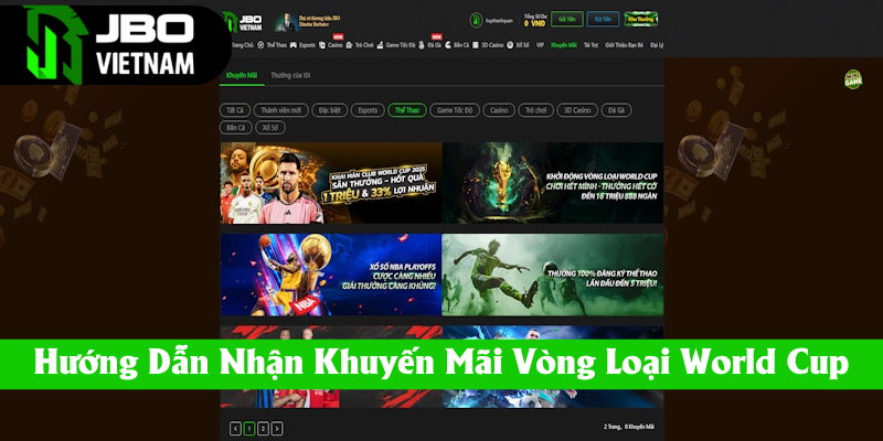Hướng dẫn nhận khuyến mãi vòng loại World Cup 2026