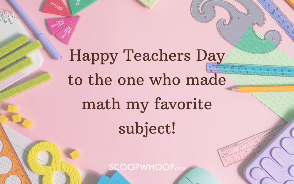 Teachers day wishes for maths teacher