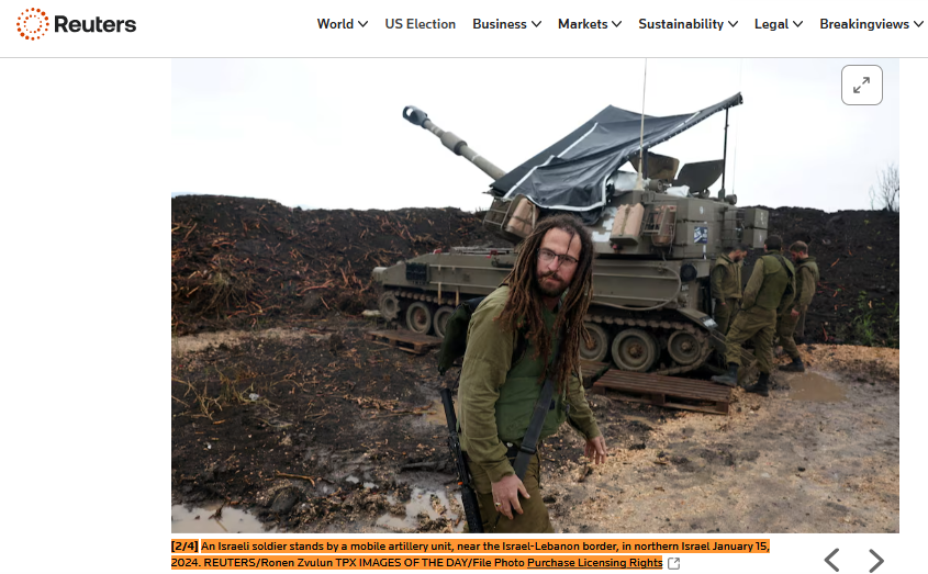 Photo Shows Israeli Soldier Deployed on the Lebanon-Israel Border