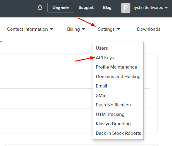 Integration with Klaviyo - Tyche Softwares Documentation