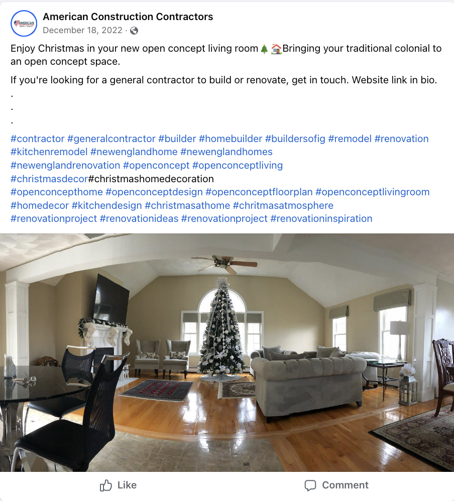 holiday marketing social media post