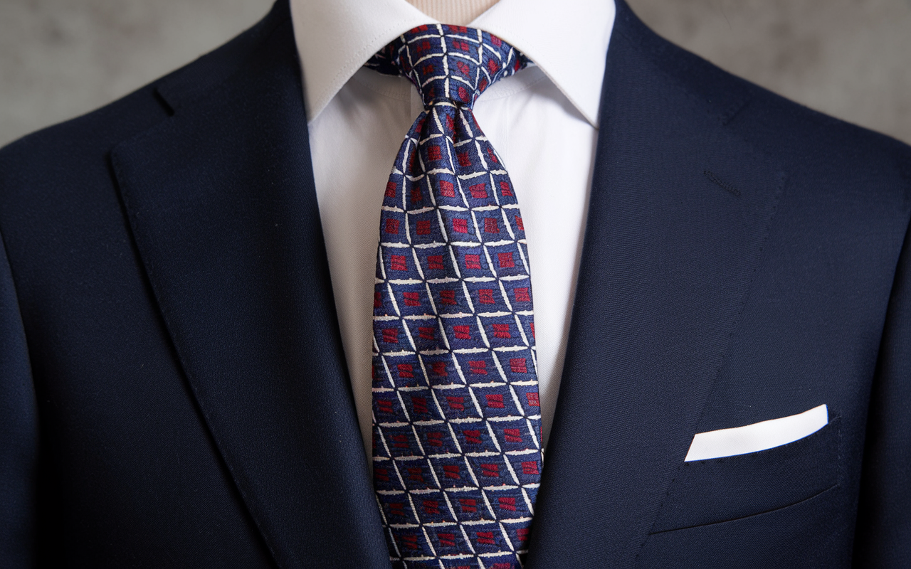 Charvet Geometric-Jacquard Silk Tie