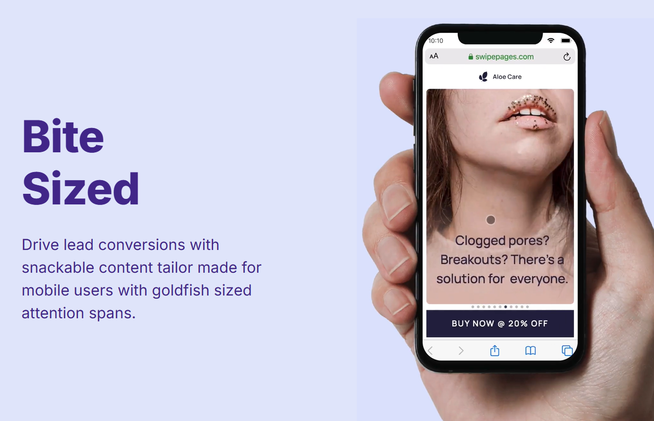 Bite-sized landing page mobile optimization to drive more conversions