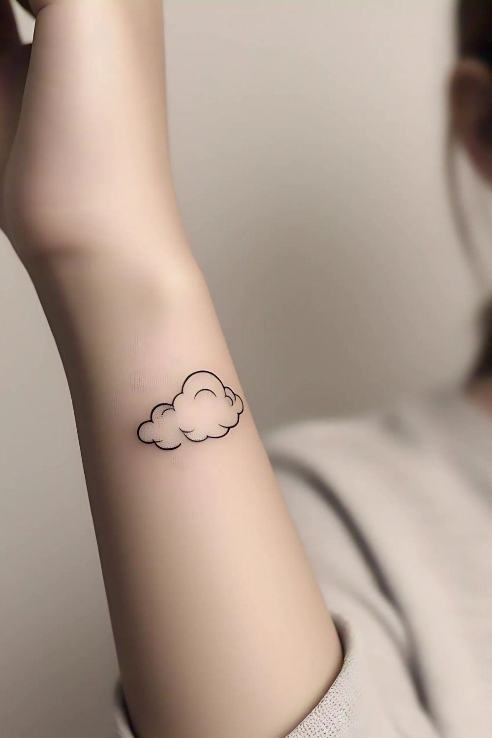 Cloud Tattoo Forearm