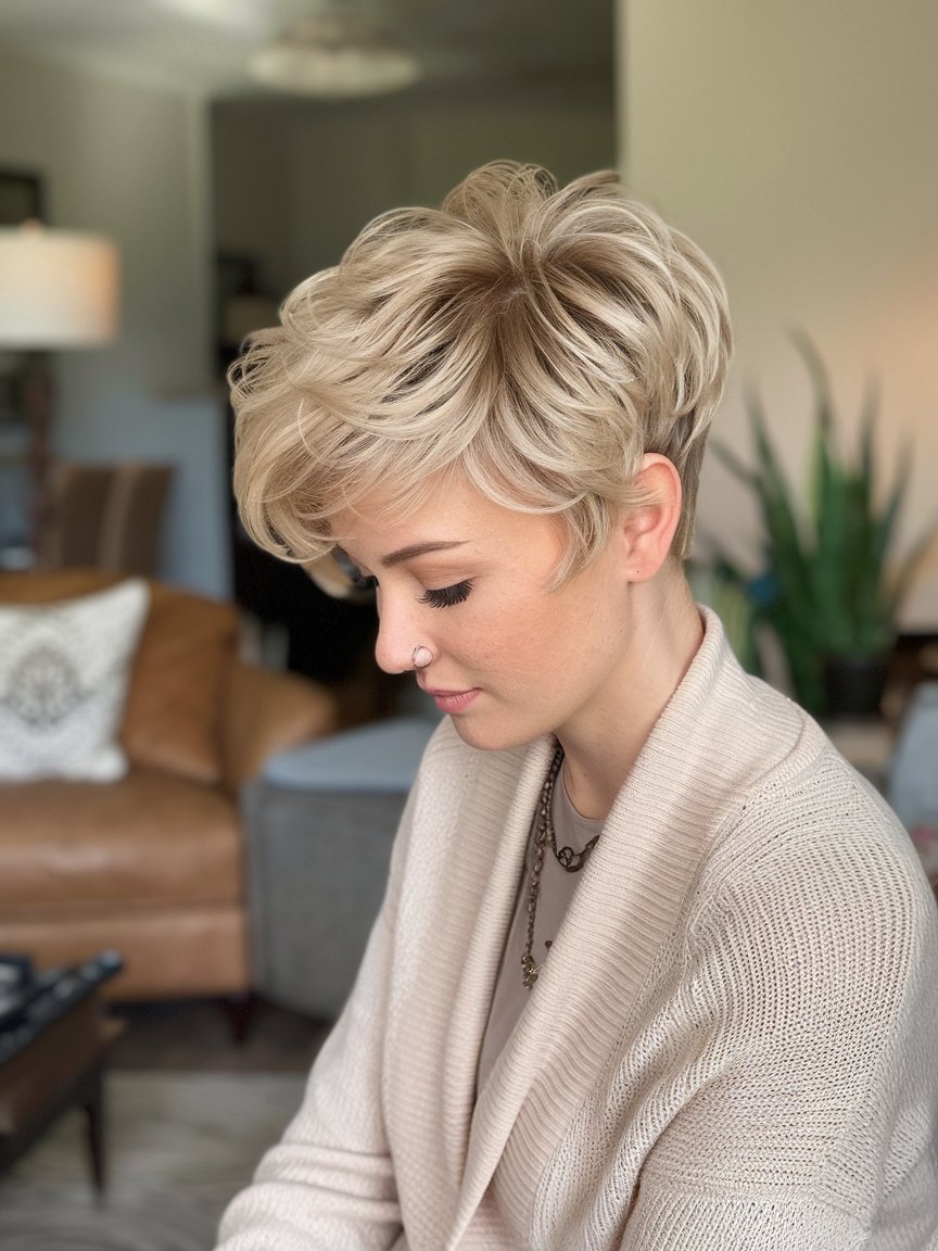 30. Voluminous Pixie Cut