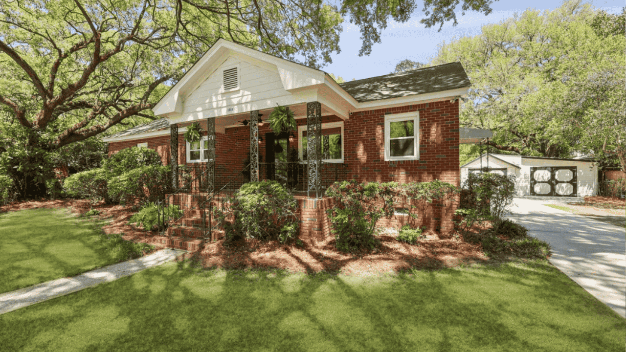 Tour This 1,736 Sq Ft 1942 Brick Bungalow in Charleston, SC with Gleaming Hardwood Floors and Vintage Charm