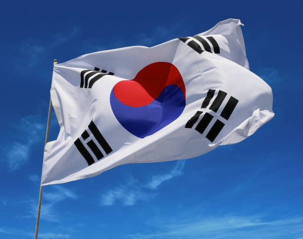 This contains an image of korea flag