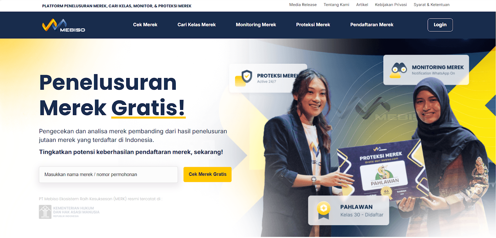 cek logo terdaftar di mebiso