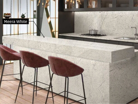 Meera white granite on countertops