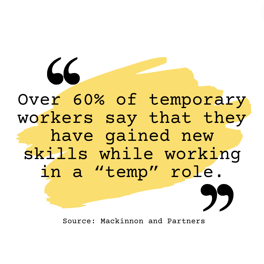 A quote about temporary work.